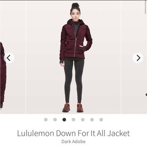 Lululemon Down For It All Jacket - Size 6